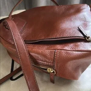 Fossil | Bags | Fossil Brown Leather Backpack With  display picture 1